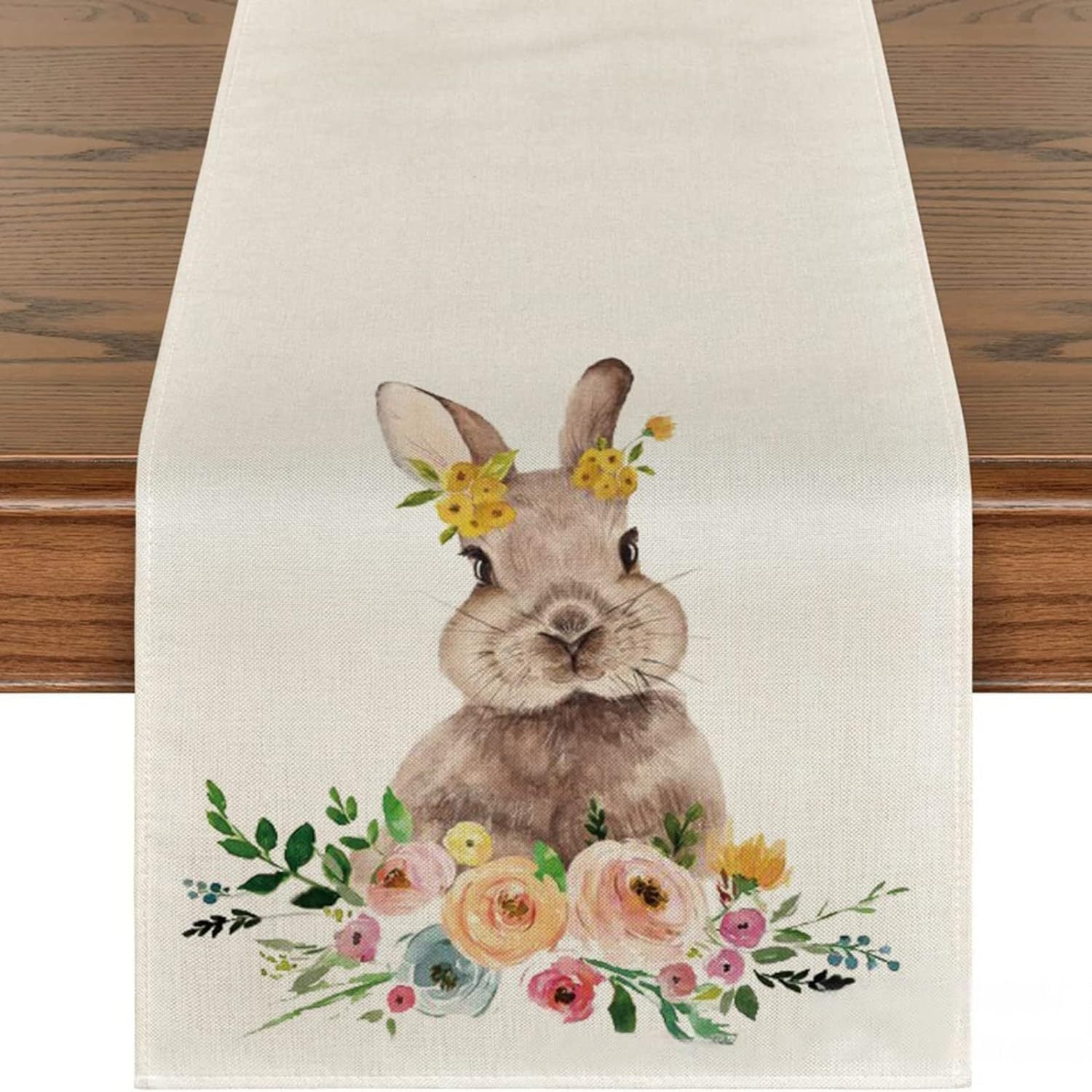 Linen Easter Rabbit Egg Restaurant Holiday Decoration Tablecloth