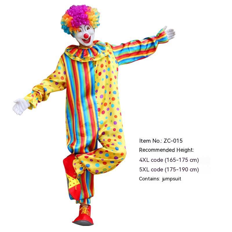 Halloween Adult And Children Clown Costume Stage Suit