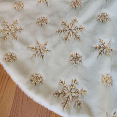 White tree skirt 78cm 90cm 122cm high-end plush sequin Christmas tree skirt Christmas tree decoration