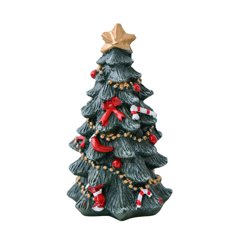 Christmas resin mini Christmas tree ornament desktop small ornament Christmas gift Christmas decoration