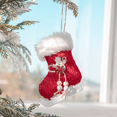 Christmas Socks, Red Plush Gloves, Christmas Tree Decoration Set, Christmas Decoration Pendant, Creative Pendant