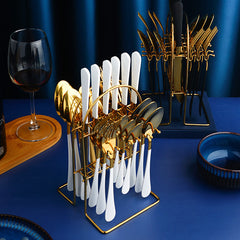 Gold Dinnerware Set Stainless Steel Tableware Set Knife