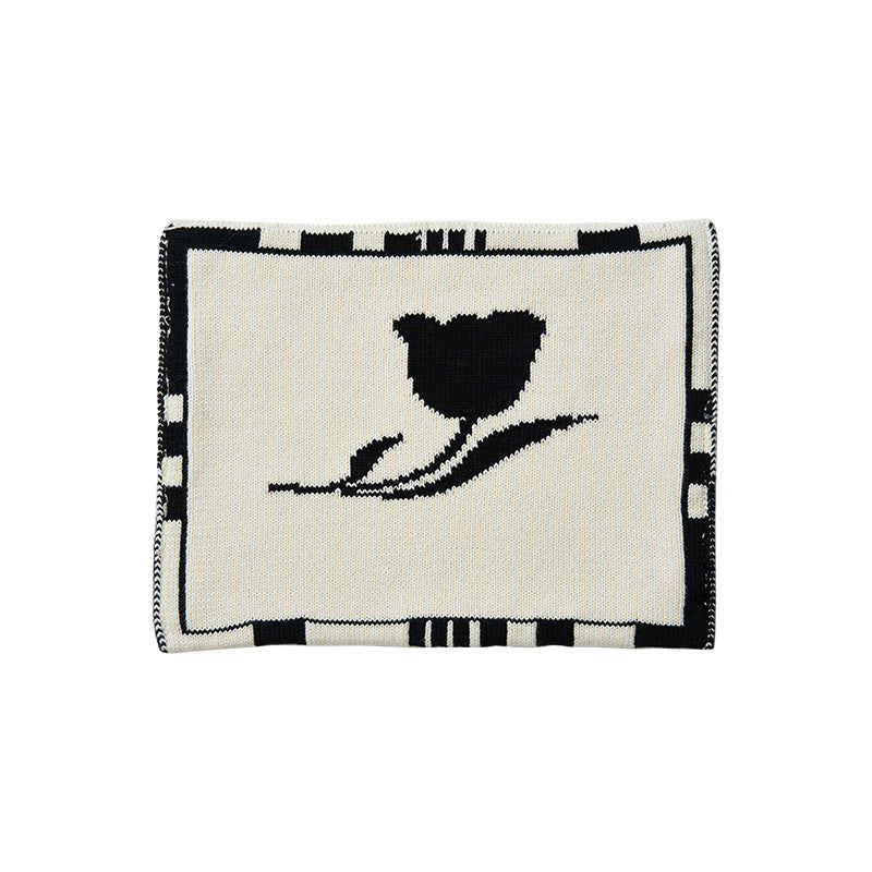 Vintage Tulip Living Room Organizer Knitted Tissue Bag