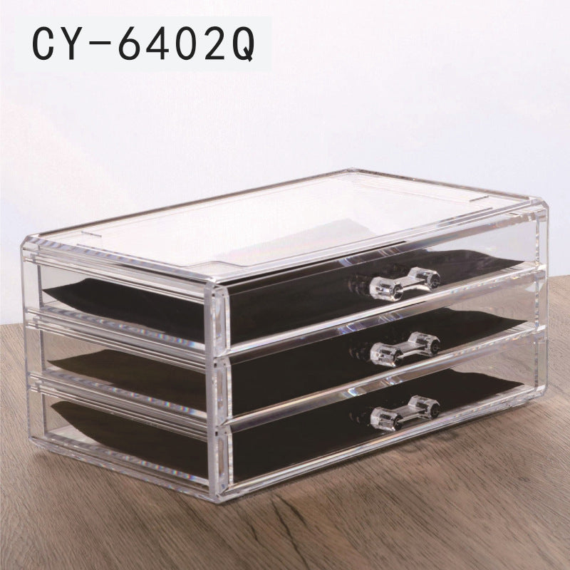 Acrylic Drawer Type Desktop Cosmetic Organizer Anti-dust