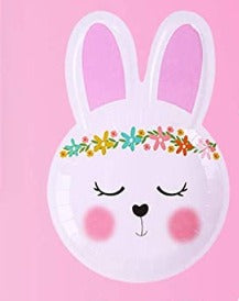 Easter Bunny Egg Festival Party Supplies Dinner Plate Pulling Flag Paper Cup Knife Fork Spoon Disposable Tableware Set