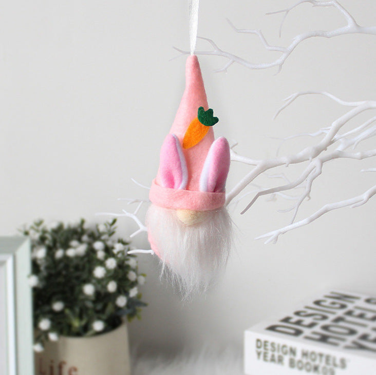 Easter Faceless Rabbit Hanging Cute Rabbit Ears Hanging Ornament Decorative