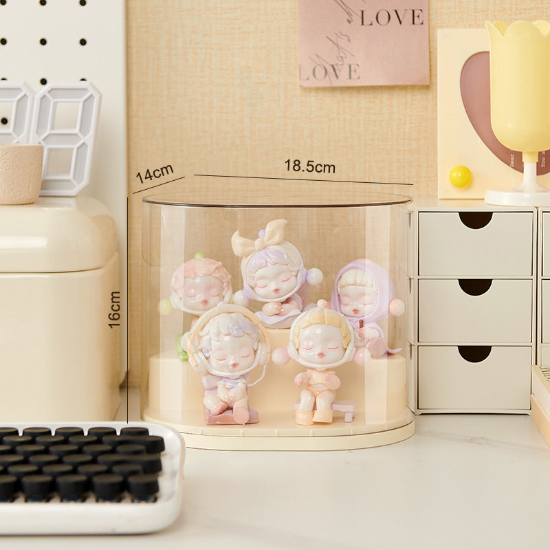 Desktop Dustproof Cream Wind Display Organizer