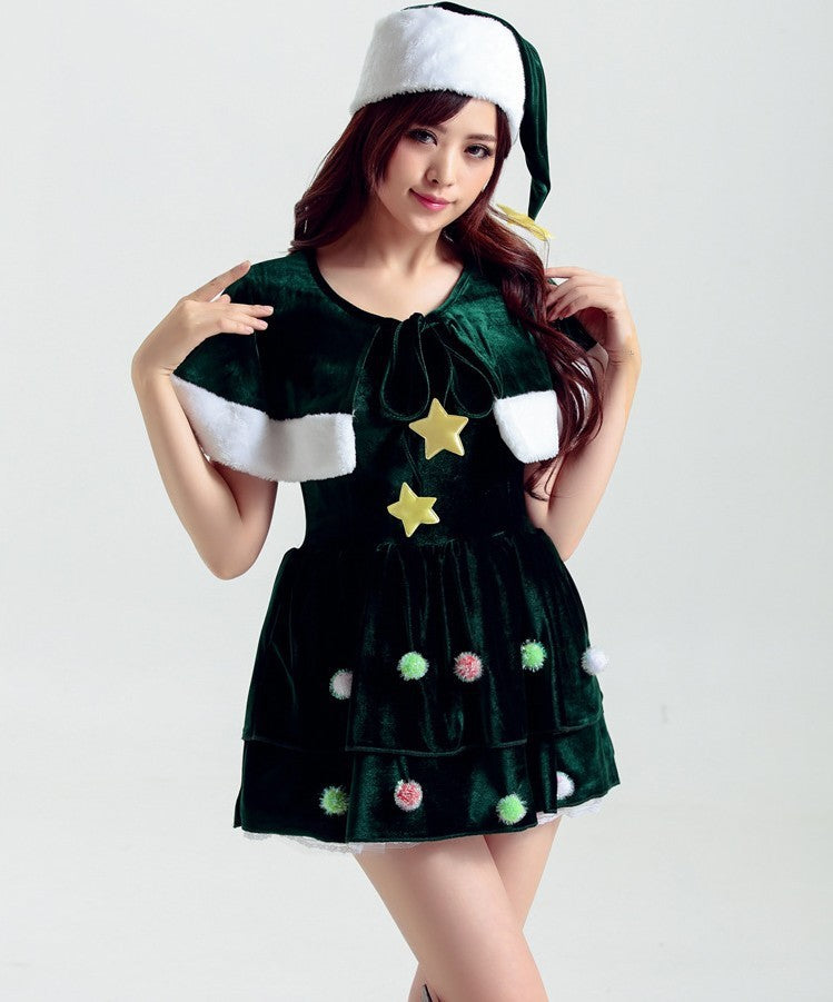 Green Elf Christmas Performance Costume
