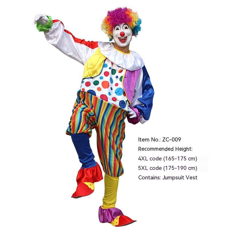 Halloween Adult And Children Clown Costume Stage Suit