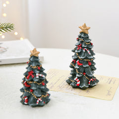 Christmas resin mini Christmas tree ornament desktop small ornament Christmas gift Christmas decoration