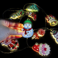 Christmas Iron, Santa Claus, Snowman, Deer, Christmas Tree, Christmas Socks, Mixed Elements, Decorative LED Lights