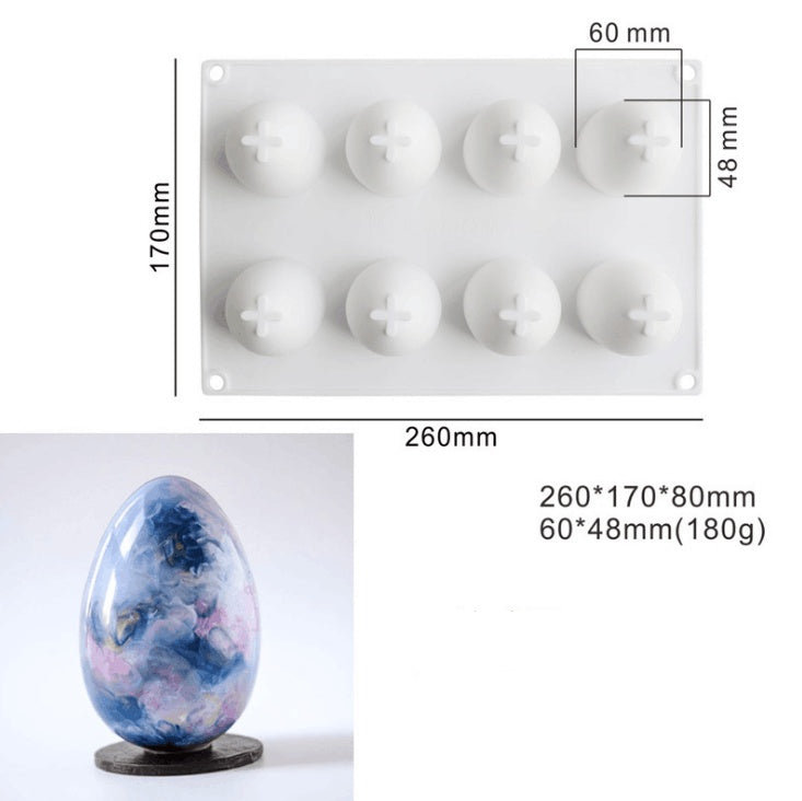 Three-Dimensional Pastry Baking Easter Egg Silicone Mold