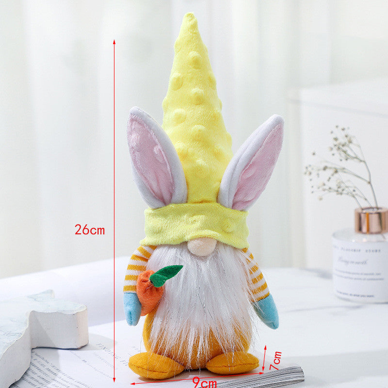 Easter Bunny Doll Decoration Faceless Old Man