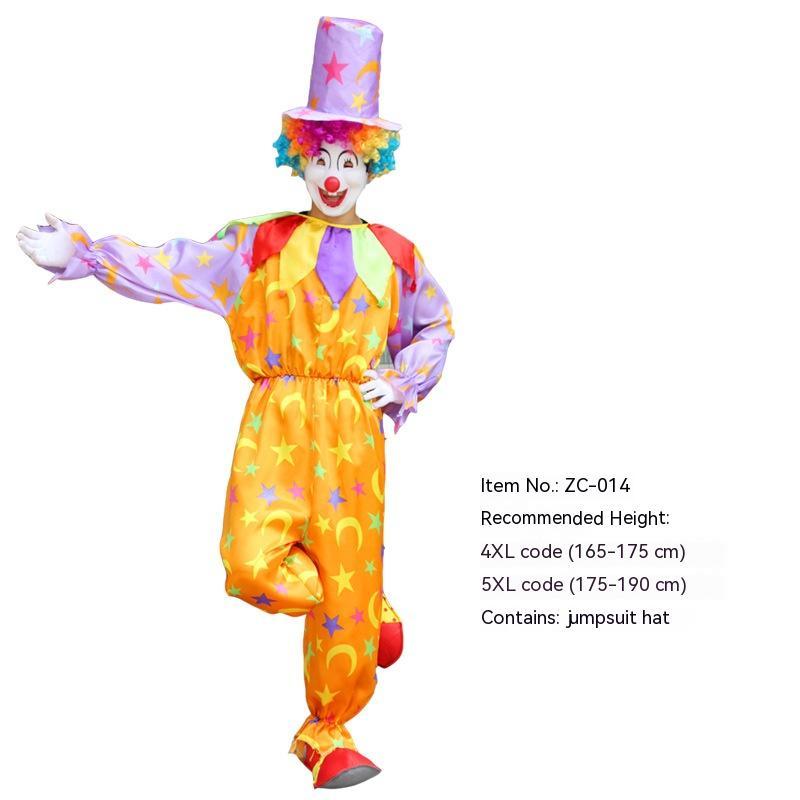 Halloween Adult And Children Clown Costume Stage Suit