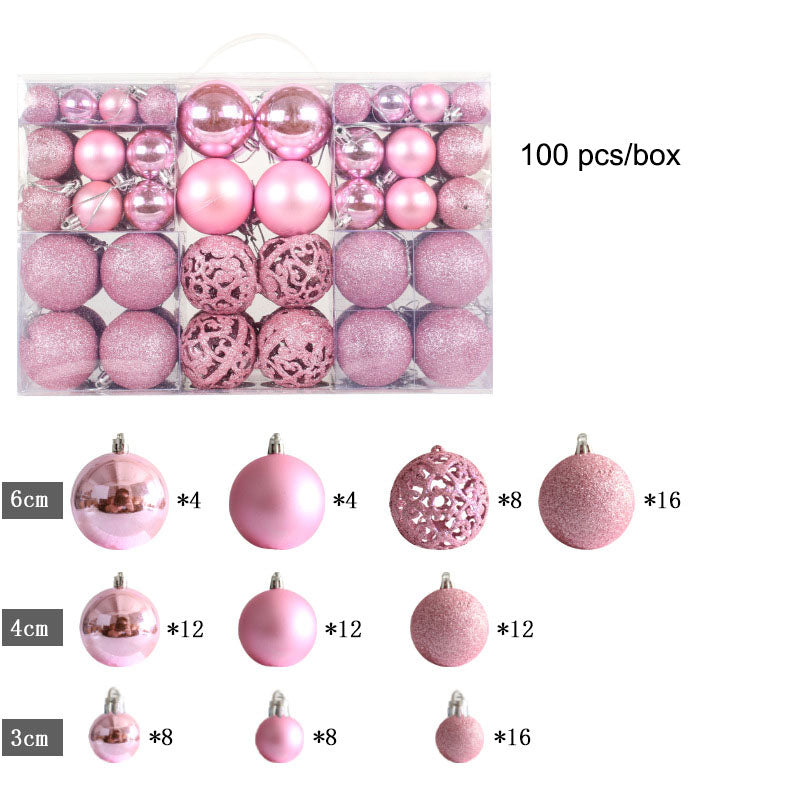 Christmas gift box decoration ball pendant DIY Christmas tree hanging ball decoration party colorful ball decoration Christmas ball set