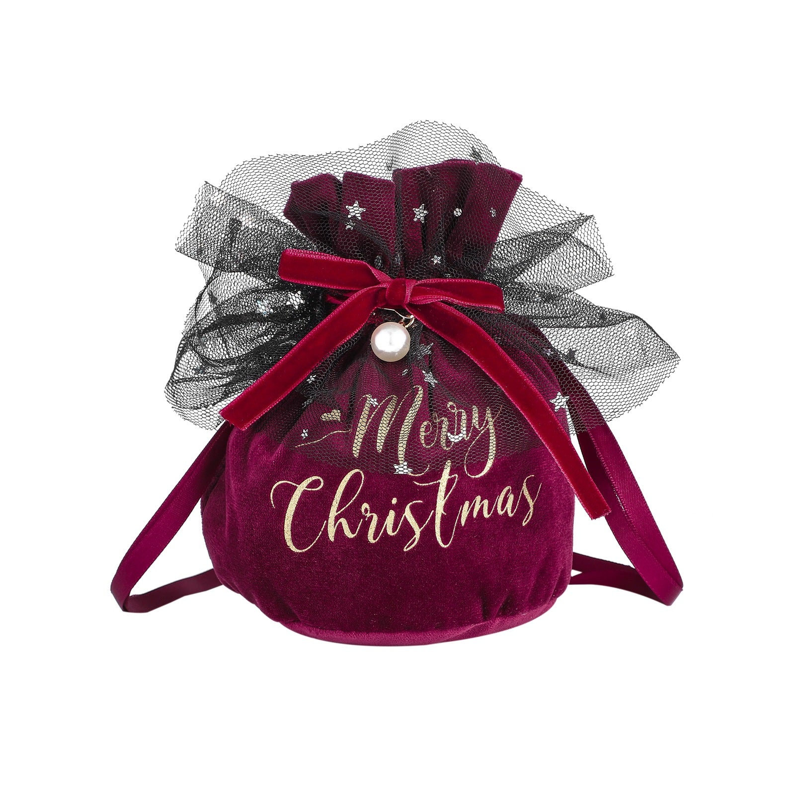 Christmas velvet apple gift bag, Christmas decorative items, children's candy bag, gift bag