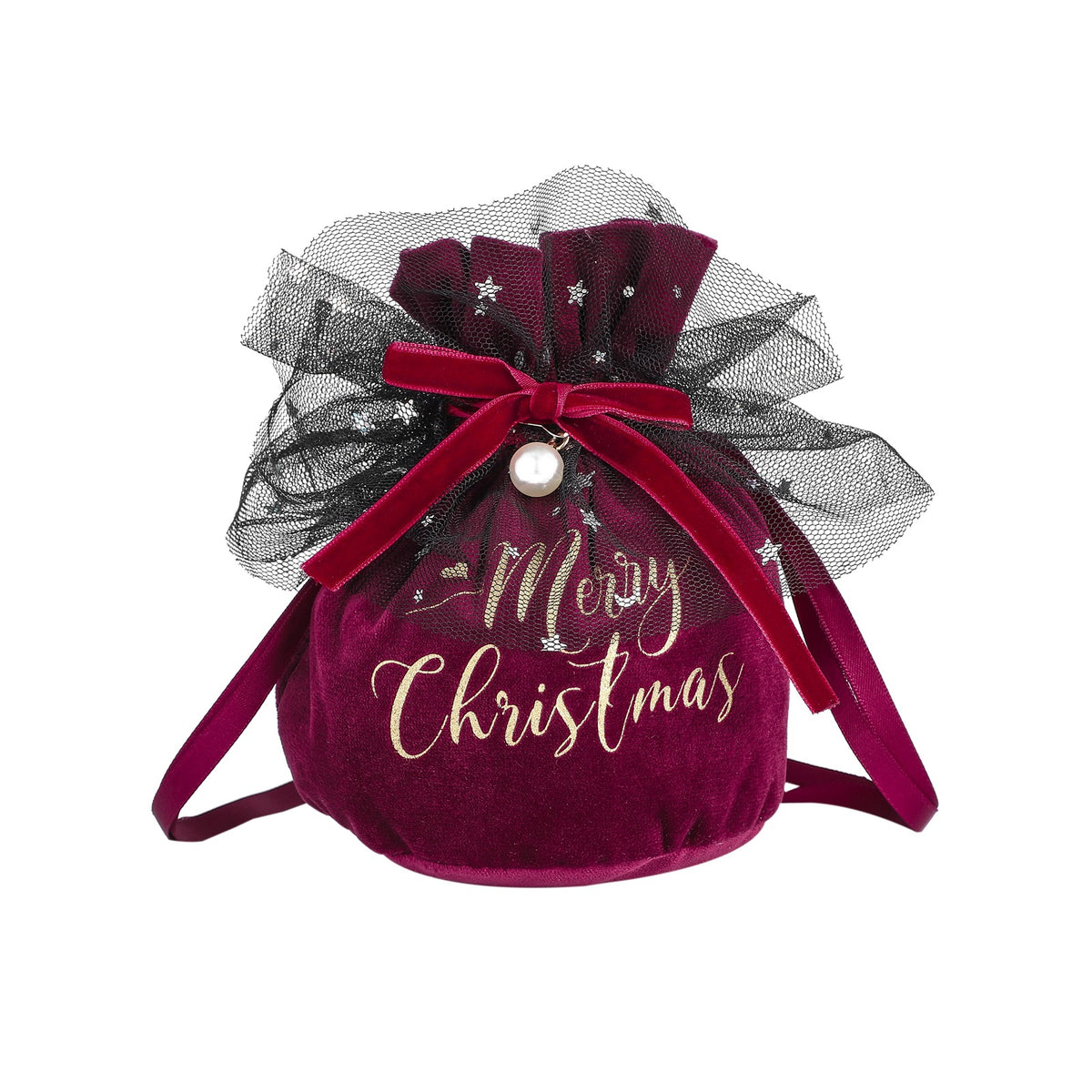 Christmas velvet apple gift bag, Christmas decorative items, children's candy bag, gift bag