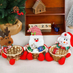 Christmas decorations gift baskets elderly people snowmen deer desktop