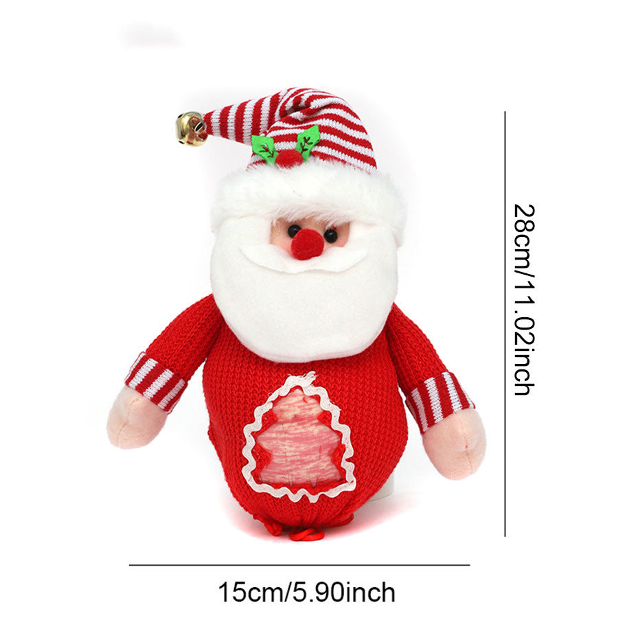 Apple bag Christmas decoration gift bag Cartoon printed tote bag Christmas Eve candy packaging
