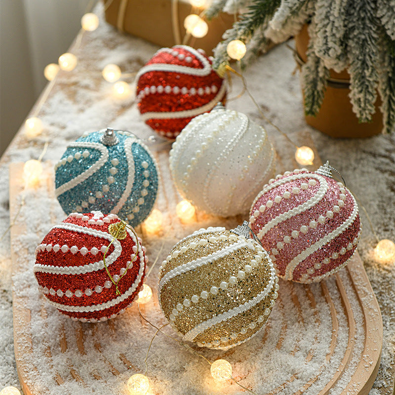 Christmas ball, Christmas tree decoration, colored ball, pink ball, Christmas hanging ornament, 8cm Christmas decoration pendant