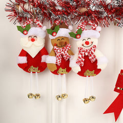 Christmas Pendant Accessories Cartoon Santa Claus Elk Pendant Christmas Tree Bell Backpack Mobile Phone Pendant