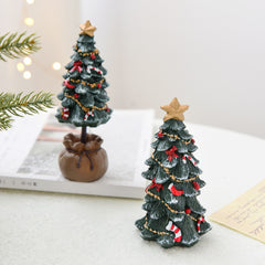 Christmas resin mini Christmas tree ornament desktop small ornament Christmas gift Christmas decoration
