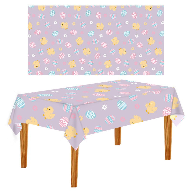 Thicken The Disposable Tablecloth For The Dinner Table Of The Easter Festival Party