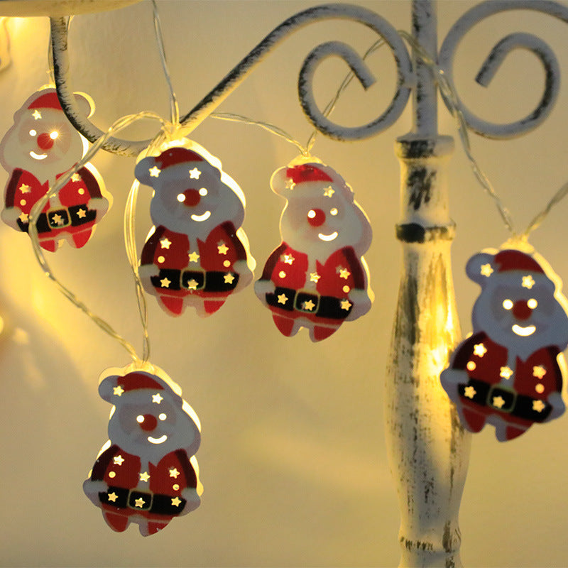 Christmas Iron, Santa Claus, Snowman, Deer, Christmas Tree, Christmas Socks, Mixed Elements, Decorative LED Lights