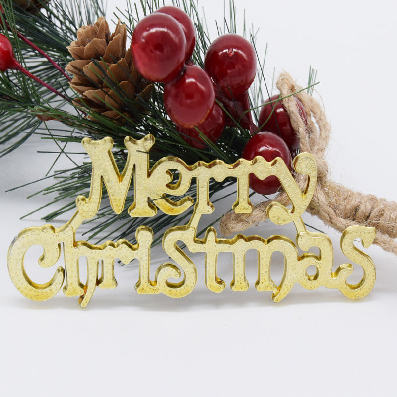 Christmas Letter Sign Capital English Letter Christmas Holiday Gift Decoration Accessories Christmas Tree Hanging Piece Sign