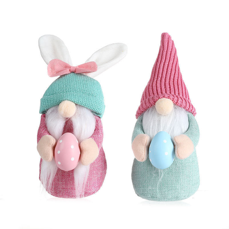 New Easter Decorations Wool Cute Rabbit Faceless Doll Home Decoration Doll Ornament