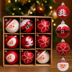 6CM 9 Christmas Balls Christmas Decorations Christmas Tree Decorations Small Pendants