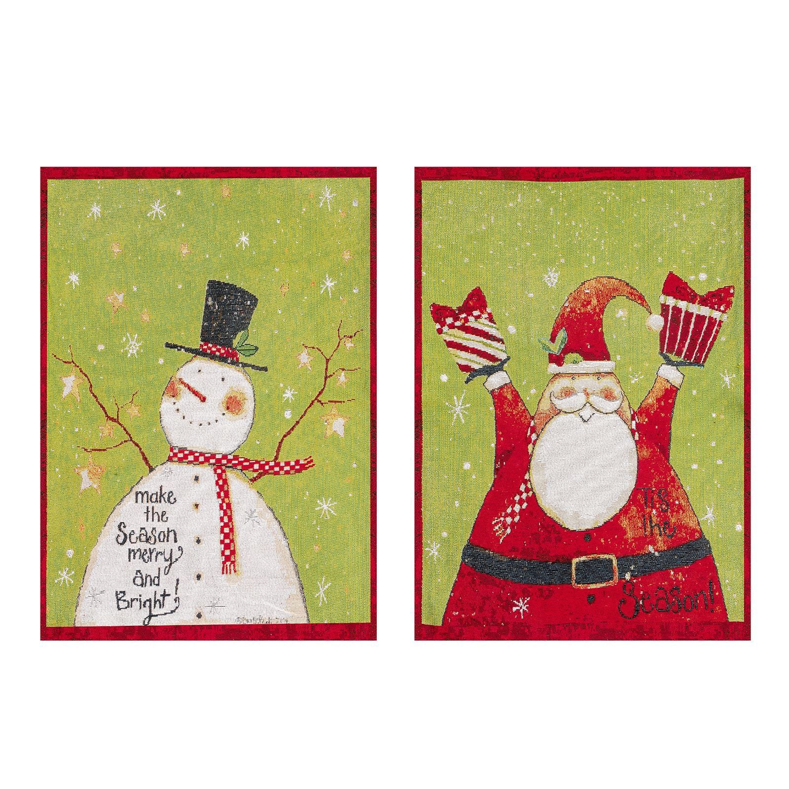 Christmas New Red and Green Snowman Elderly Chair Set, Stool Set, Home Atmosphere, Christmas Backrest Cushion Decoration