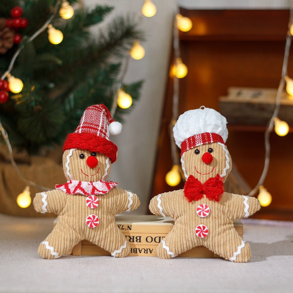 New Christmas decorations Christmas tree ornaments fabric gingerbread pendants small pendants