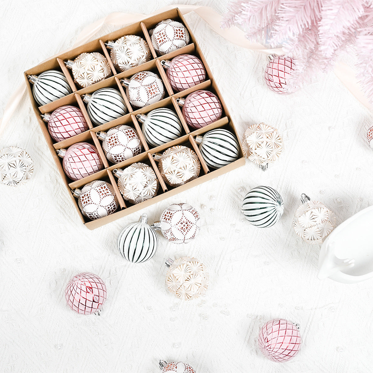 Christmas Ball Gift Box Vintage Christmas Ball Christmas Decorations Christmas Tree Pendant 6cm Christmas Ball