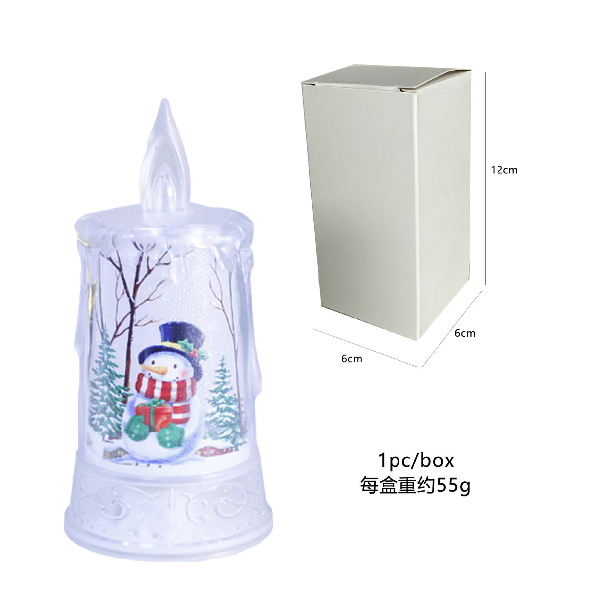 Christmas led electronic candle light Christmas snowman elk decoration luminous