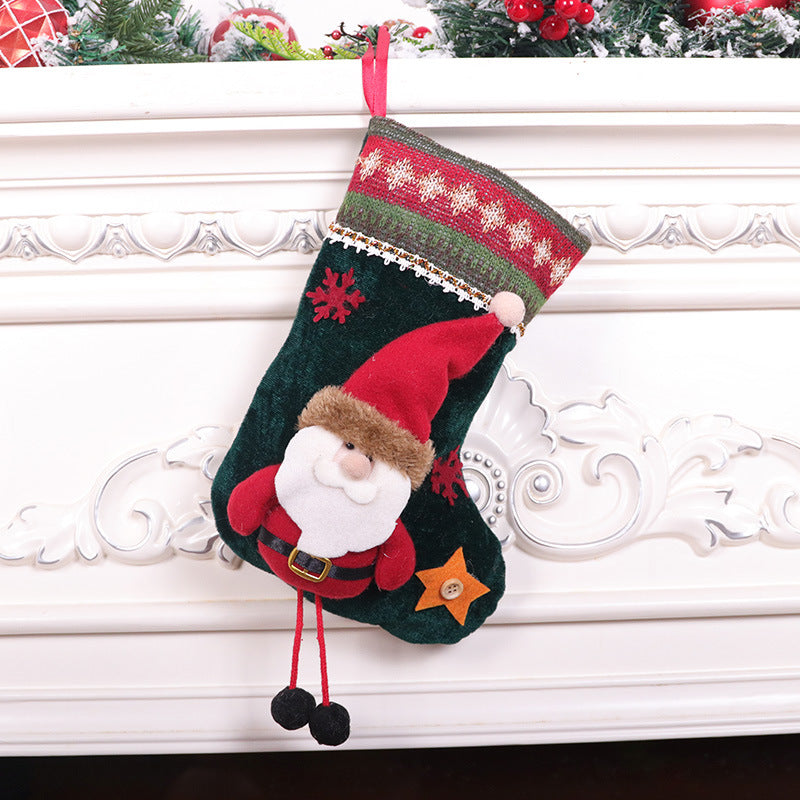 Christmas Supplies Medium Christmas Socks Doll Socks Cartoon 3D Christmas Pendant Decoration Gift Bag