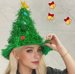 Christmas hat, non-woven fabric, rain silk, Christmas tree decoration