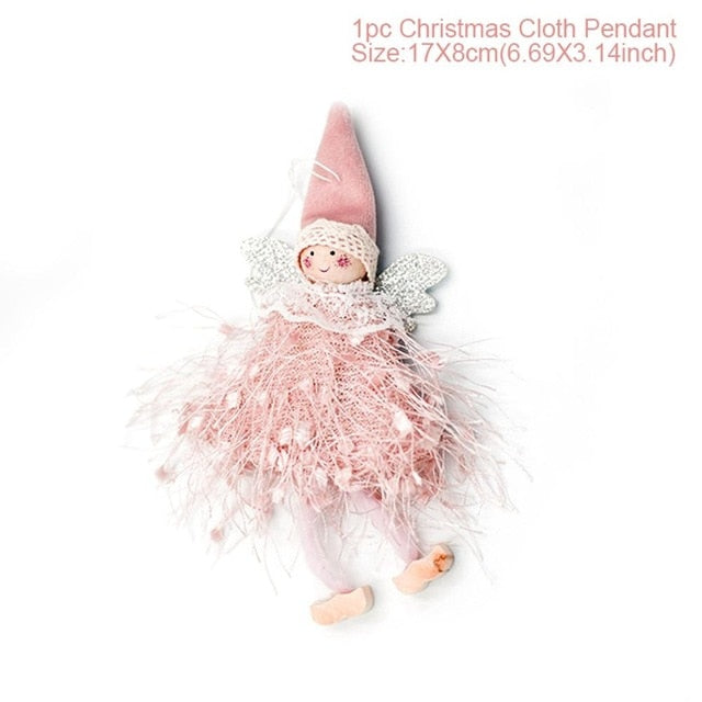 Santa Claus Christmas Doll Pendant Christmas Decor for Home Christmas Tree Ornament Pere Noel Navidad Natale New Year