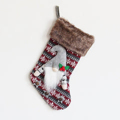 Christmas Tree Pendant 3D Christmas Socks Faceless Doll Gift Bag Plush Dwarf Old Man Candy Socks