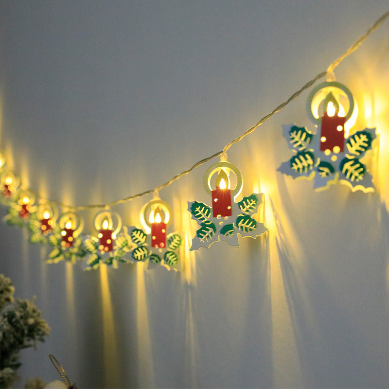 Christmas Iron, Santa Claus, Snowman, Deer, Christmas Tree, Christmas Socks, Mixed Elements, Decorative LED Lights