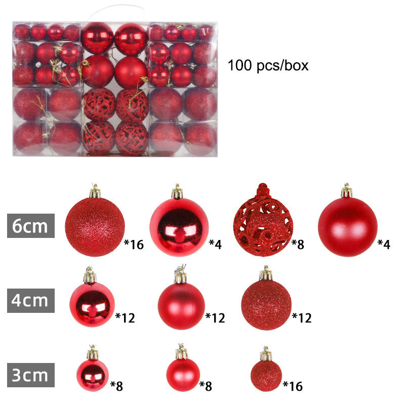 Christmas gift box decoration ball pendant DIY Christmas tree hanging ball decoration party colorful ball decoration Christmas ball set
