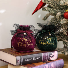 Christmas velvet apple gift bag, Christmas decorative items, children's candy bag, gift bag