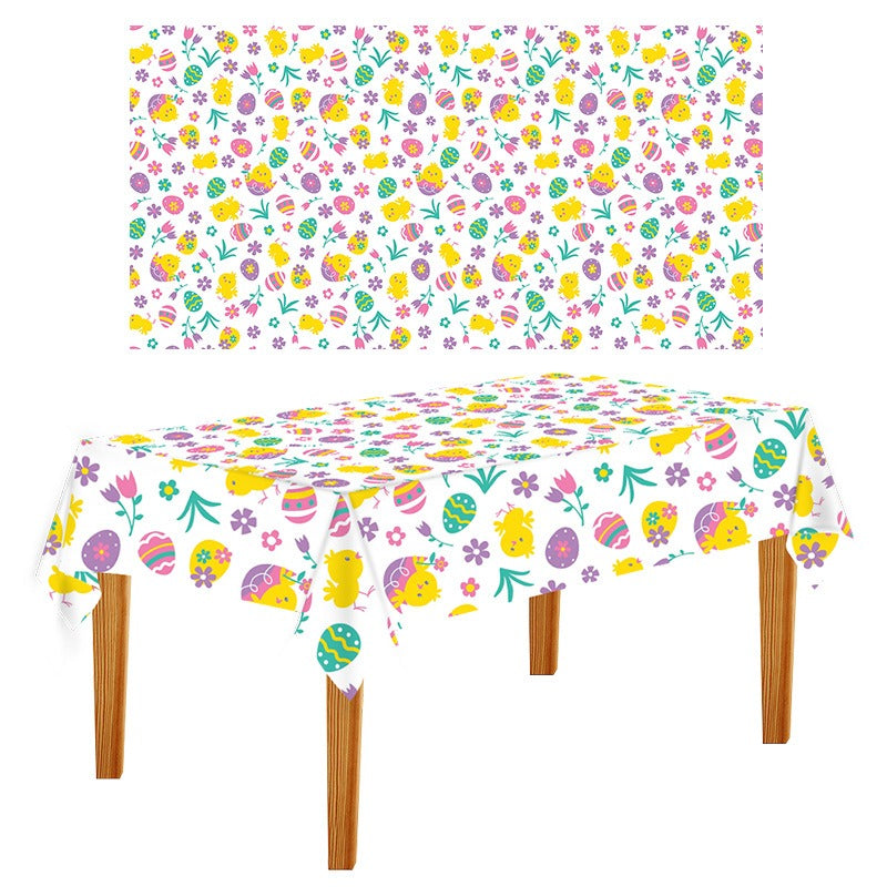 Thicken The Disposable Tablecloth For The Dinner Table Of The Easter Festival Party
