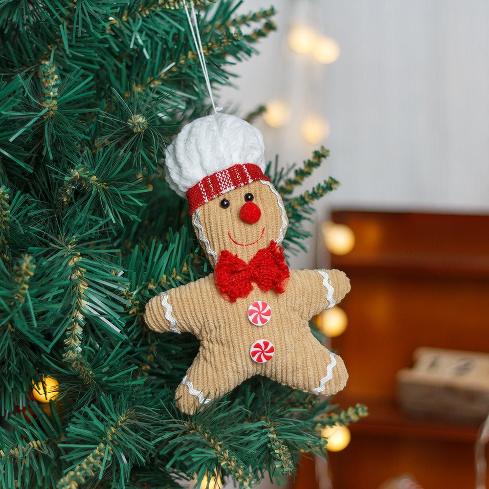 New Christmas decorations Christmas tree ornaments fabric gingerbread pendants small pendants
