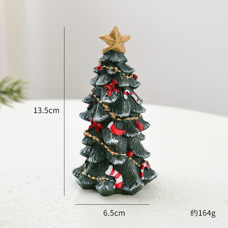 Christmas resin mini Christmas tree ornament desktop small ornament Christmas gift Christmas decoration