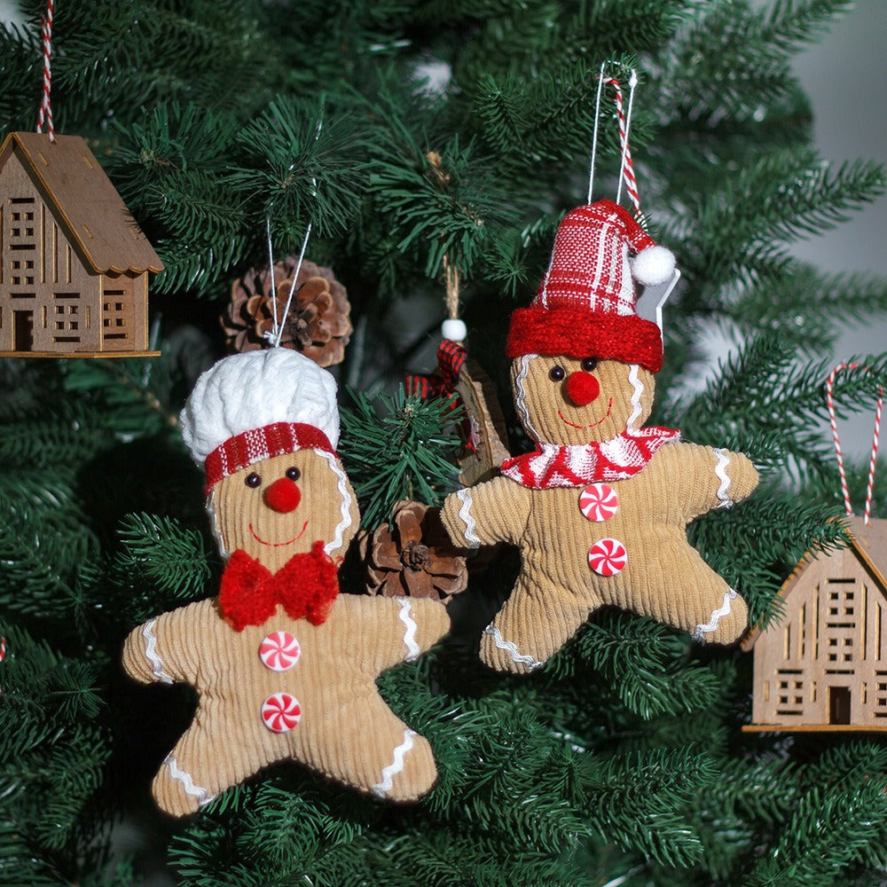 New Christmas decorations Christmas tree ornaments fabric gingerbread pendants small pendants