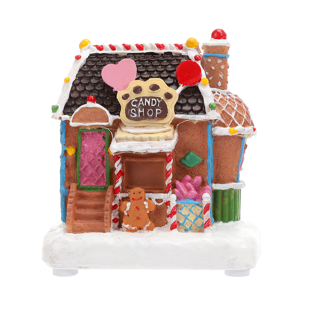 Christmas gifts, Christmas creative ornaments, electric music, glowing snow house, small house