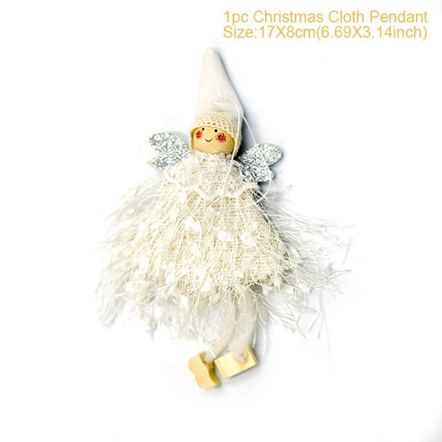 Santa Claus Christmas Doll Pendant Christmas Decor for Home Christmas Tree Ornament Pere Noel Navidad Natale New Year