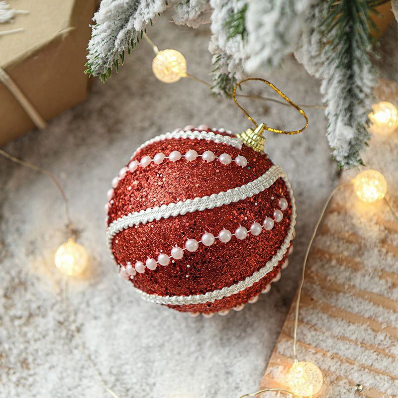 Christmas ball, Christmas tree decoration, colored ball, pink ball, Christmas hanging ornament, 8cm Christmas decoration pendant