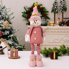 Christmas Decoration Pink Old Man Snowman Elk Stretch Doll Desktop Window Display Christmas Gift